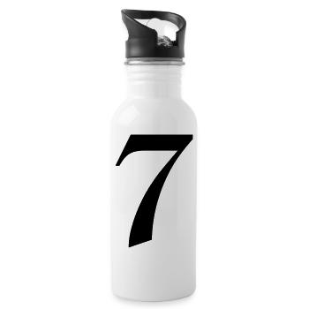 7 - Water bottle with straw - white - Right