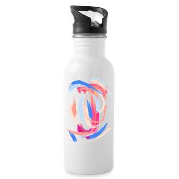 Buchstabe "J" - Trinkflasche mit integriertem Trinkhalm - Weiß - Rechts