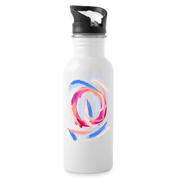 Buchstabe "O" - Trinkflasche mit integriertem Trinkhalm - Weiß - Rechts