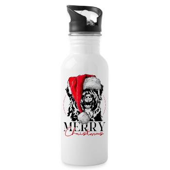 Santa BOUVIER DES FLANDRES Christmas Wilsigns - Water bottle with straw - white - Right