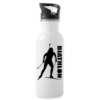 Biathlon Ski - Water bottle with straw - white - Right