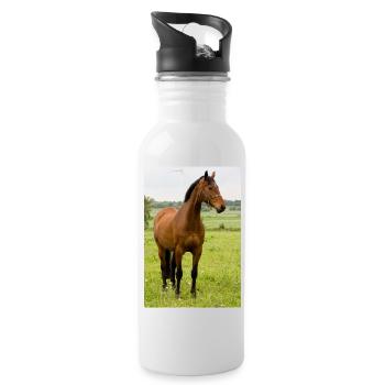 Cheval. Cheval. - Gourde avec paille intégrée - blanc - Droite