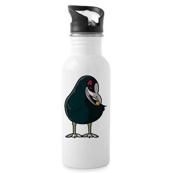 Funny Carp Fishing Design Coot Boilie Stealer - Water bottle with straw - white - Right