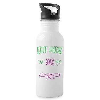 coffeecups blogging christmas article drive funny - Water bottle with straw - white - Right