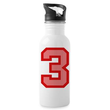 Cool Retro Retrostyle Numéro de maillot numéro de dos - Gourde avec paille intégrée - blanc - Droite