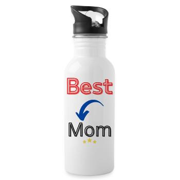 Beste Mutter Beste Mutter - Trinkflasche mit integriertem Trinkhalm - Weiß - Rechts