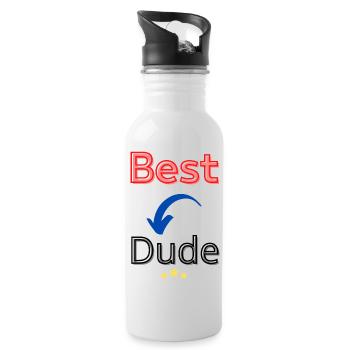 best dude / meilleur gars - Gourde avec paille intégrée - blanc - Droite