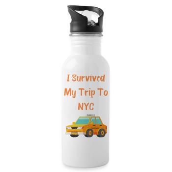 I Survived My Trip To NYC - Water bottle with straw - white - Right