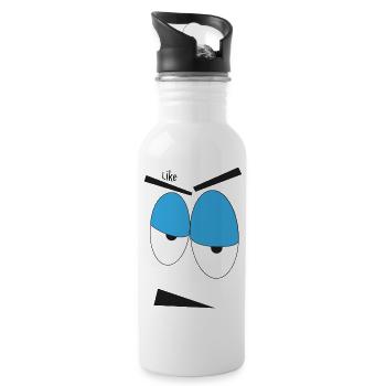 like wooh - Trinkflasche mit integriertem Trinkhalm - Weiß - Rechts