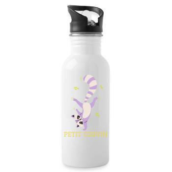 petit coquin - bébé - Gourde avec paille intégrée - blanc - Droite