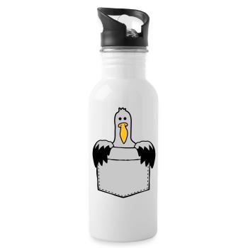 Chest bag Seagull On the way - Water bottle with straw - white - Right