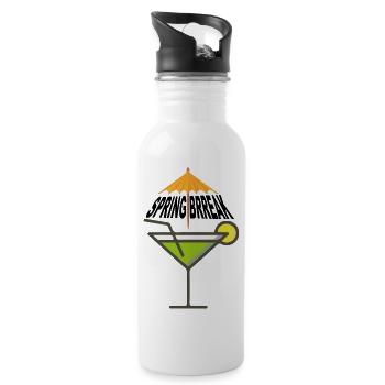 Spring Break - Trinkflasche mit integriertem Trinkhalm - Weiß - Rechts