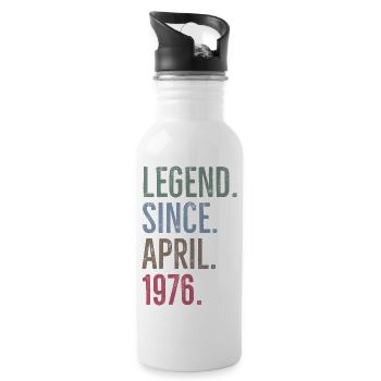 Legende seit April 1976 - Trinkflasche mit integriertem Trinkhalm - Weiß - Rechts