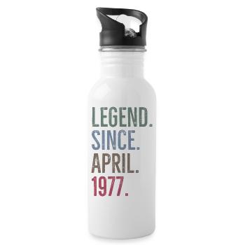 Légende depuis avril 1977 - Gourde avec paille intégrée - blanc - Droite