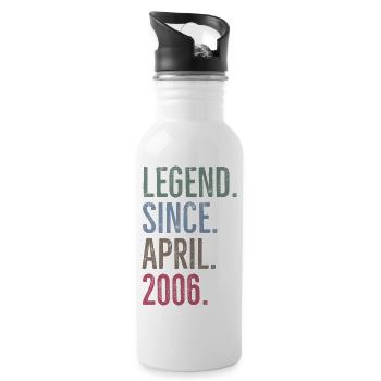 Légende depuis avril 2006 - Gourde avec paille intégrée - blanc - Droite