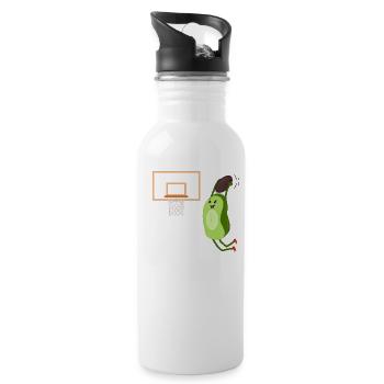 Dunking Avocado - Water bottle with straw - white - Right