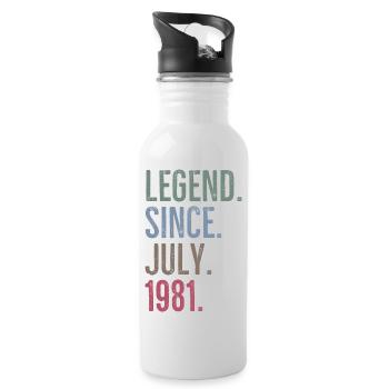 Légende depuis juillet 1981 - Gourde avec paille intégrée - blanc - Droite