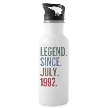 Légende depuis juillet 1992 - Gourde avec paille intégrée - blanc - Droite