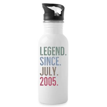 Légende depuis juillet 2005 - Gourde avec paille intégrée - blanc - Droite