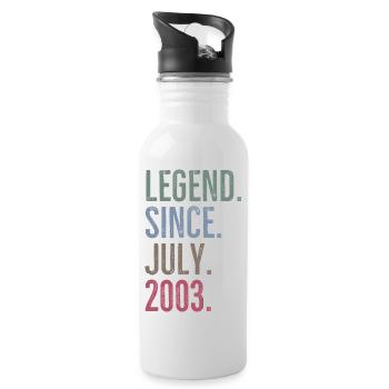 Légende depuis juillet 2003 - Gourde avec paille intégrée - blanc - Droite