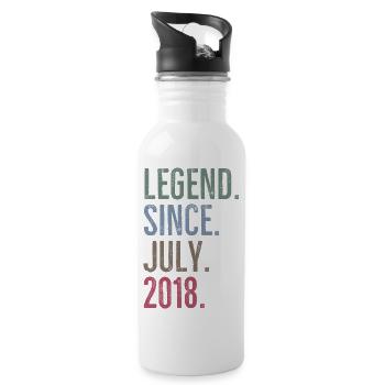 Légende depuis juillet 2018 - Gourde avec paille intégrée - blanc - Droite