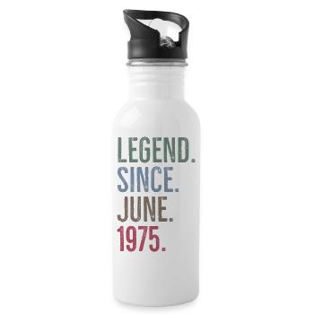 Légende depuis juin 1975 - Gourde avec paille intégrée - blanc - Droite