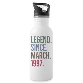Légende depuis mars 1997 - Gourde avec paille intégrée - blanc - Droite