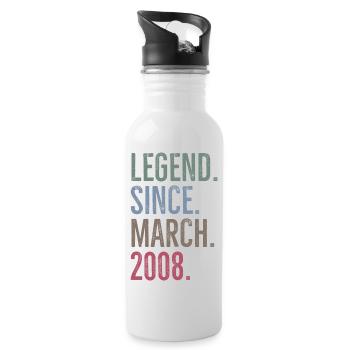 Légende depuis mars 2008 - Gourde avec paille intégrée - blanc - Droite