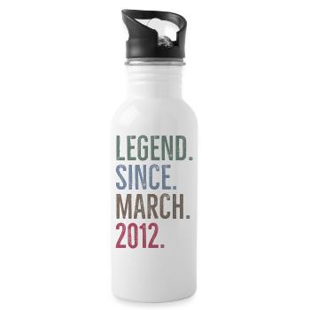 Légende depuis mars 2012 - Gourde avec paille intégrée - blanc - Droite