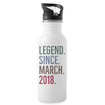 Legend Since March 2018 - Water bottle with straw - white - Right