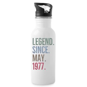 Légende depuis mai 1977 - Gourde avec paille intégrée - blanc - Droite