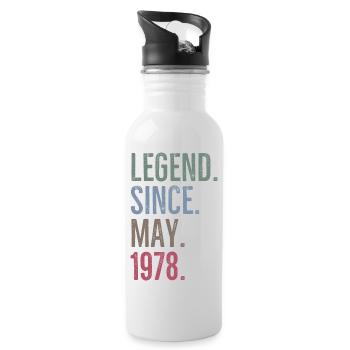 Légende depuis mai 1978 - Gourde avec paille intégrée - blanc - Droite