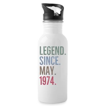 Légende depuis mai 1974 - Gourde avec paille intégrée - blanc - Droite