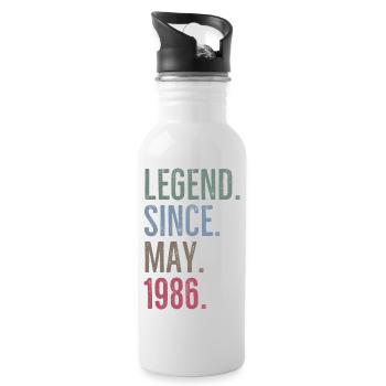 Légende depuis mai 1986 - Gourde avec paille intégrée - blanc - Droite