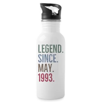 Legende seit Mai 1993 - Trinkflasche mit integriertem Trinkhalm - Weiß - Rechts