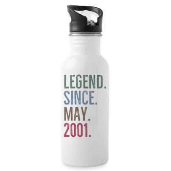 Legende seit Mai 2001 - Trinkflasche mit integriertem Trinkhalm - Weiß - Rechts