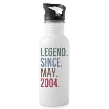 Légende depuis mai 2004 - Gourde avec paille intégrée - blanc - Droite
