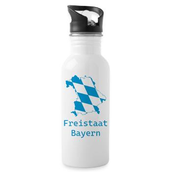 Bayern - Trinkflasche mit integriertem Trinkhalm - Weiß - Rechts