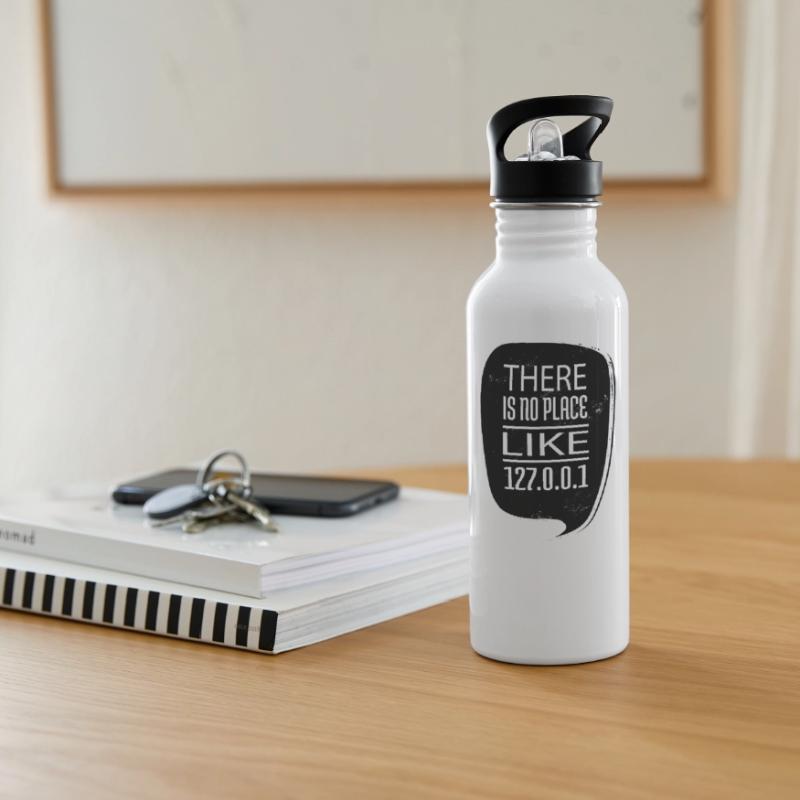 backend developer funny sayings present Water bottle with straw