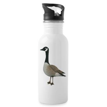 Oie sauvage - Gourde avec paille intégrée - blanc - Droite