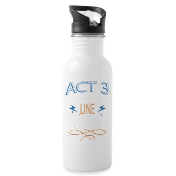 book dragon i love books book quotes - Water bottle with straw - white - Right
