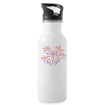 Pocket Feuerwerk 1 - Trinkflasche mit integriertem Trinkhalm - Weiß - Rechts