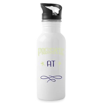 birthday present idea bodybuilding awesome - Trinkflasche mit integriertem Trinkhalm - Weiß - Rechts