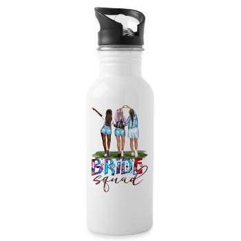 Bride bride wedding stag party bridesmaid party stag party - Water bottle with straw - white - Right