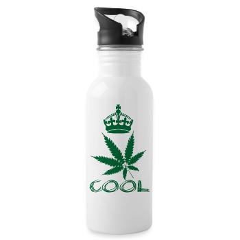 Affiche Cool Crown - Gourde avec paille intégrée - blanc - Droite