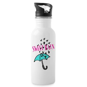 Sweet Rain - Water bottle with straw - white - Right