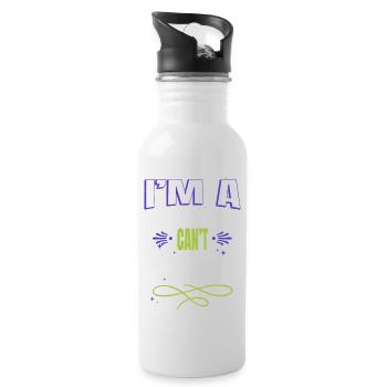 golf golf clubs geek gift funny animals sayings - Trinkflasche mit integriertem Trinkhalm - Weiß - Rechts