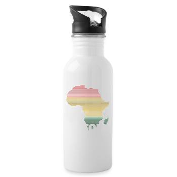 black history month Afrika Geschenk - Trinkflasche mit integriertem Trinkhalm - Weiß - Rechts