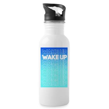 wake up cadeau - Gourde avec paille intégrée - blanc - Droite
