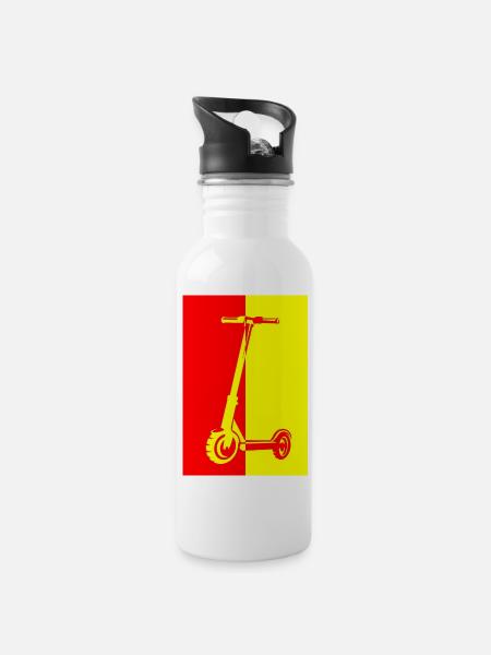 E-Scooter E-Roller Scooter - Gourde avec paille intégrée - blanc